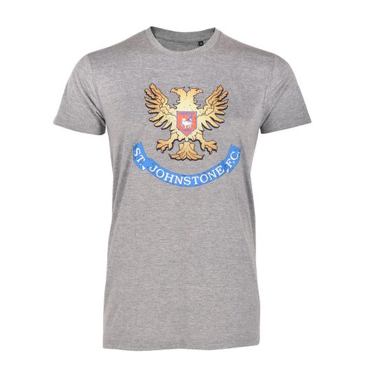 SJFC Distressed Crest T-Shirt Grey Marl