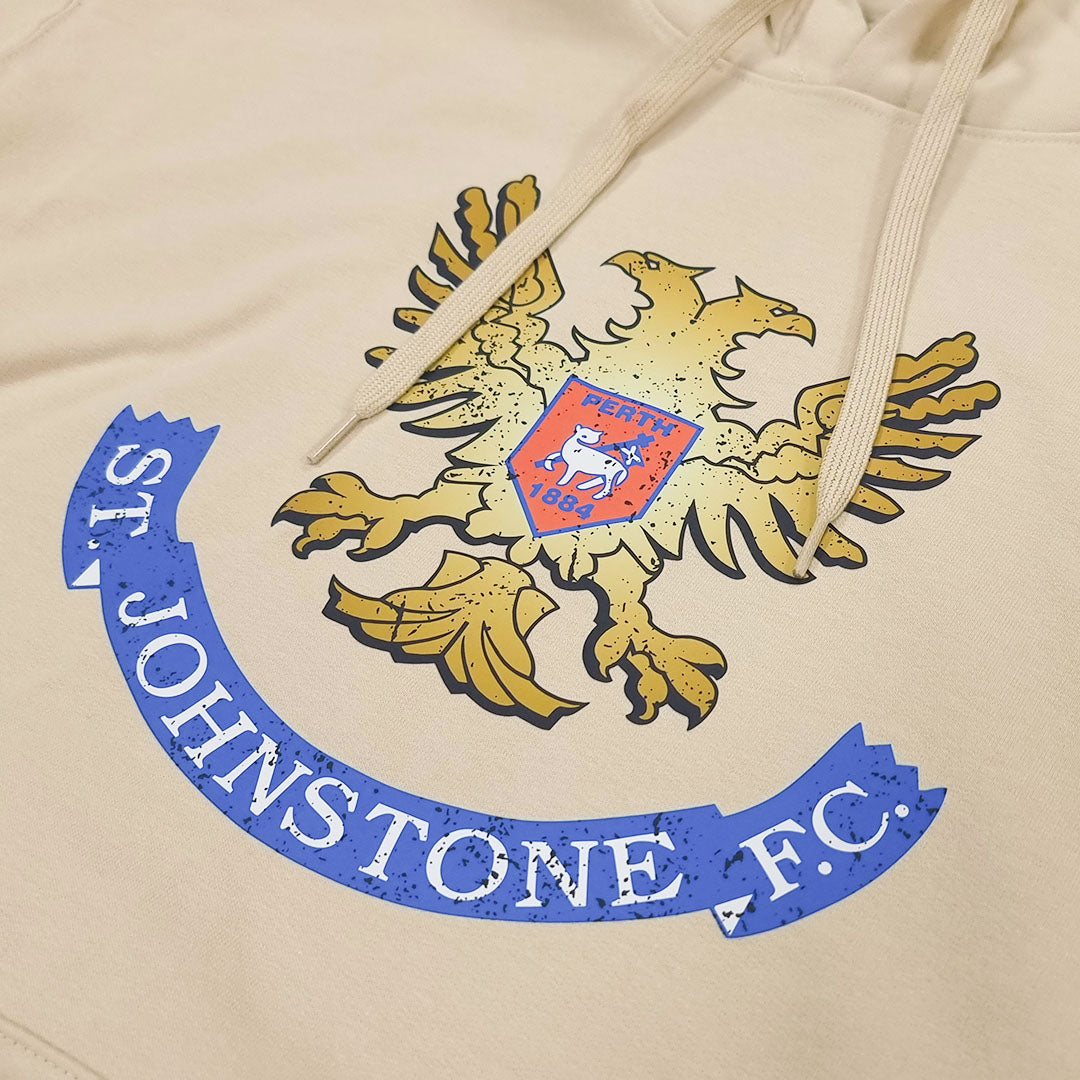 SJFC Distressed Crest Hoodie Sand