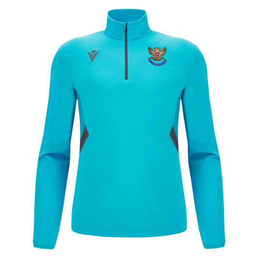 Jnr SJFC 23/24 Matchday Team 1/4 Zip Neon Sky|Anthracite